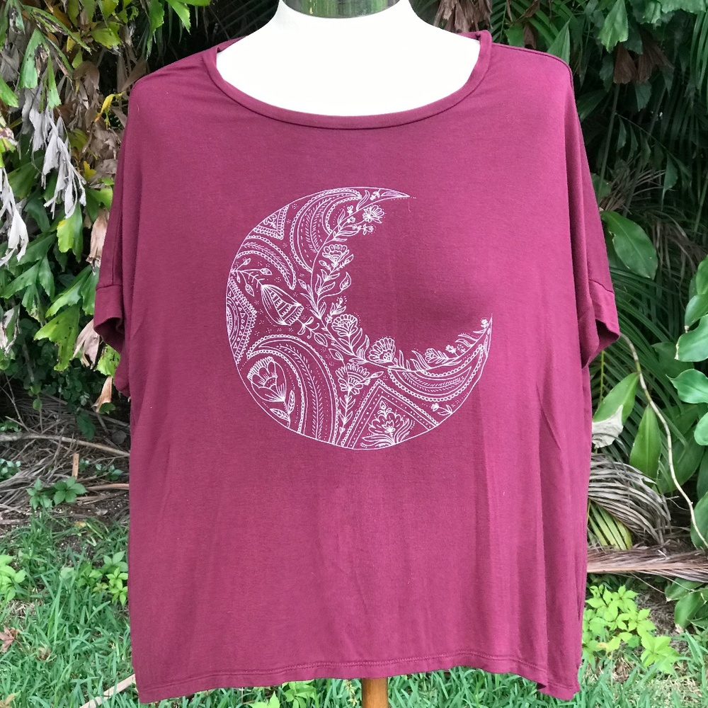 over sized top with Moon